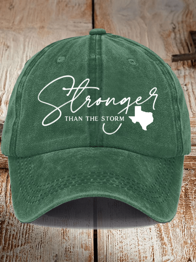 Texas Stronger Than The Storm Printed Hat