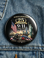 9/11 Memorial Printed Brooch