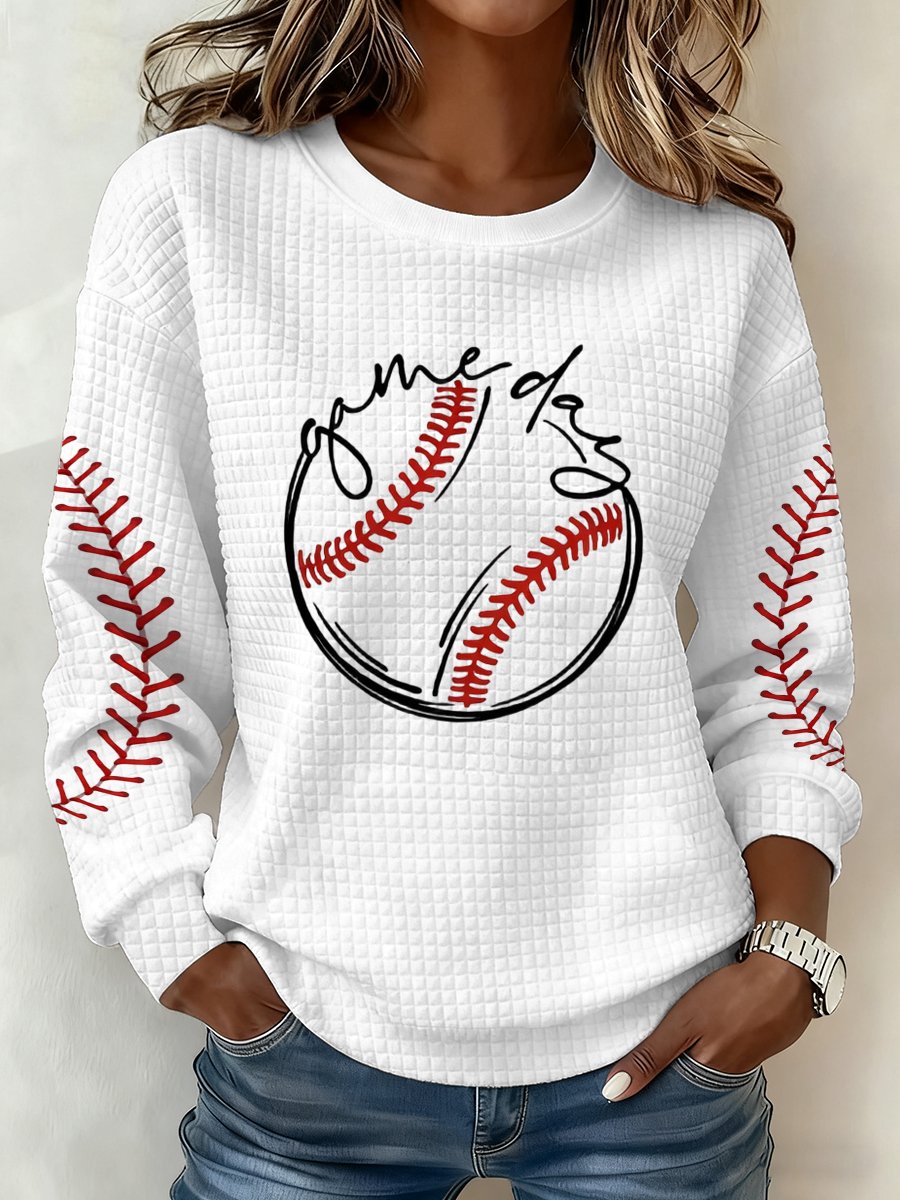 Women's Baseball  Print Hoodie