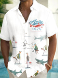 Men's Shark Art Print Casual Shirt