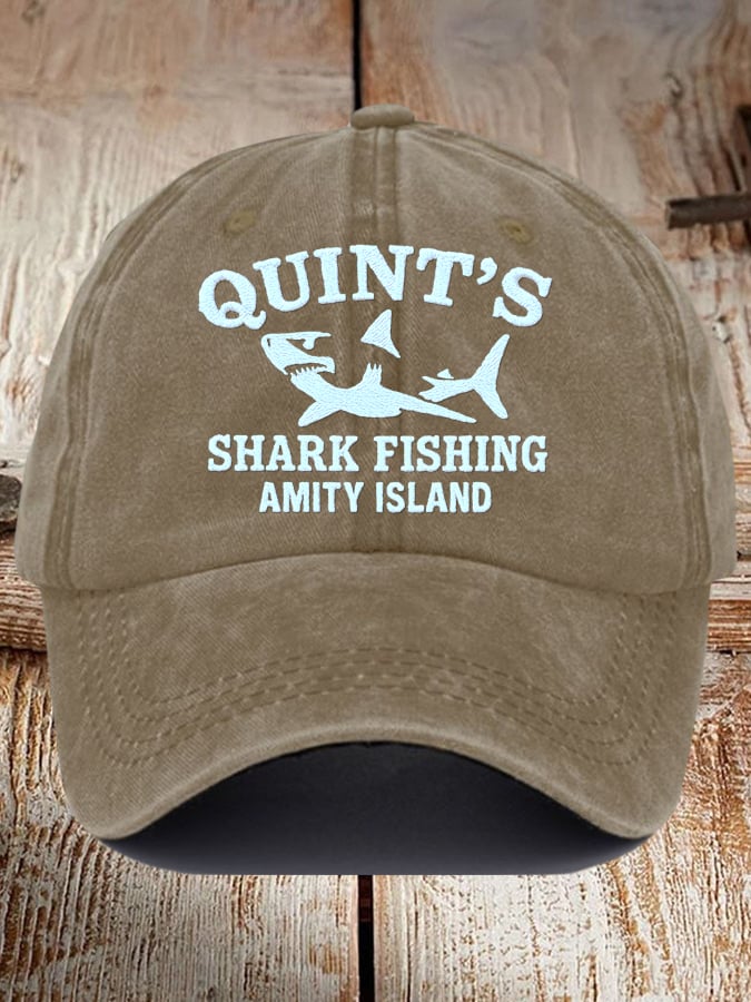 Great White Shark Print Baseball Cap