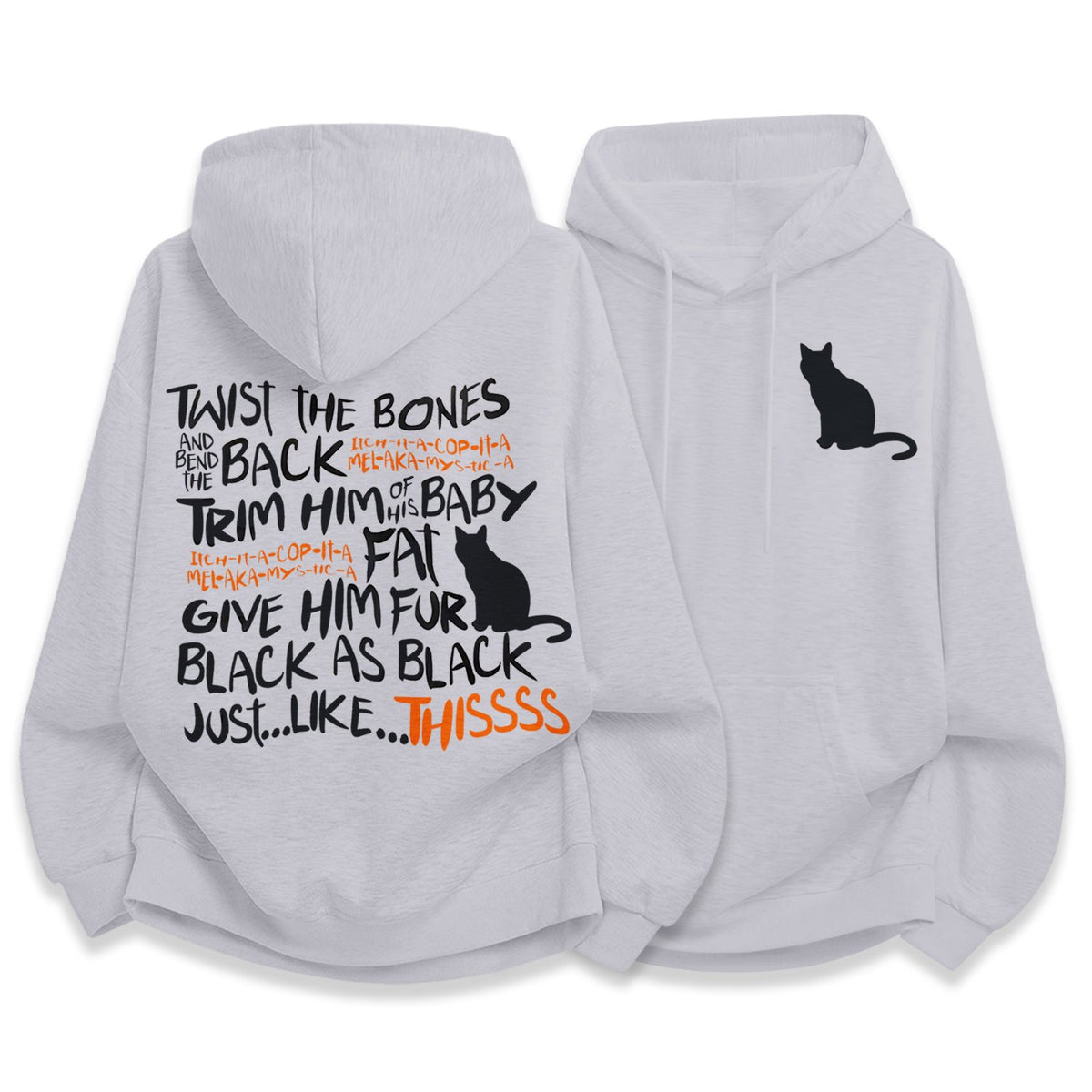 Funny Black Halloween Art Print Hoodie
