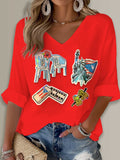 Puerto Rico Singer Boricua Decorate Printed Long Sleeve Top