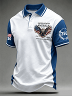 American 250th Anniversary Art Print Casual Men's Polo Shirt
