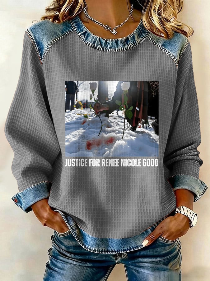 Women's Justice For Her Print Casual Sweatshirt
