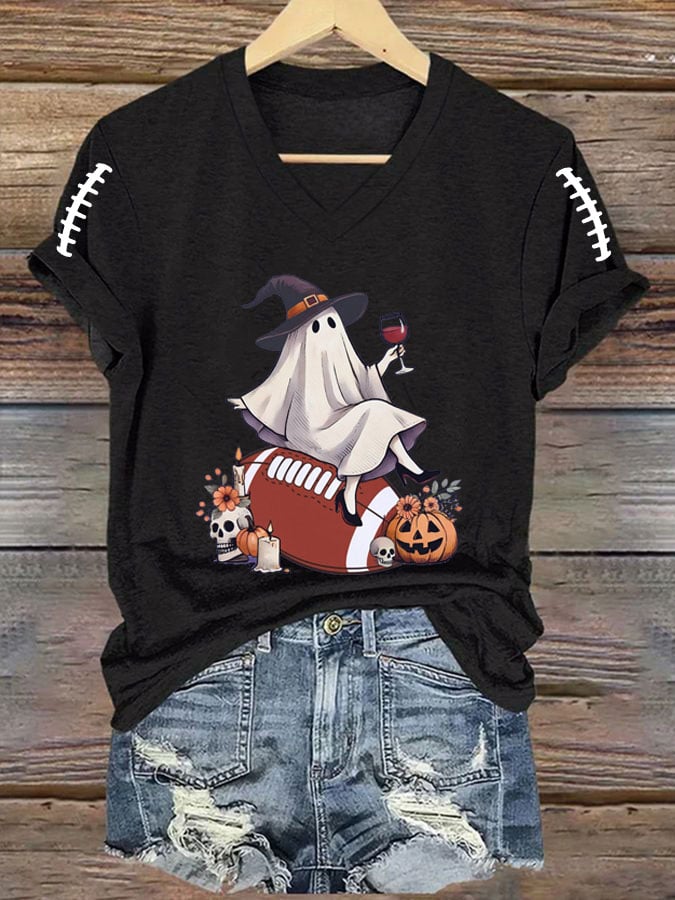 Women's Football Print Casual T-Shirt