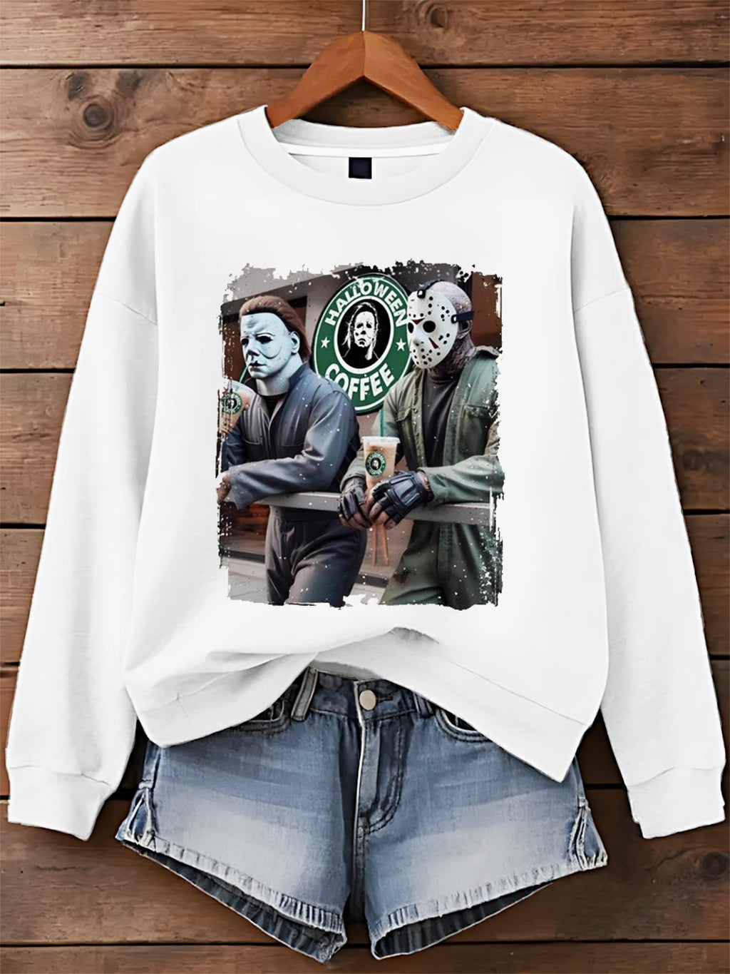 Horror Movies Halloween Art Printed Sweatshirt