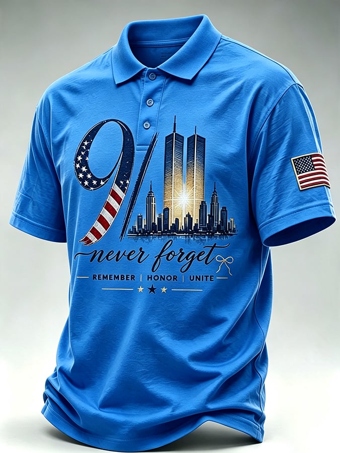 Men's 9.11 Never Forget Print Casual Top
