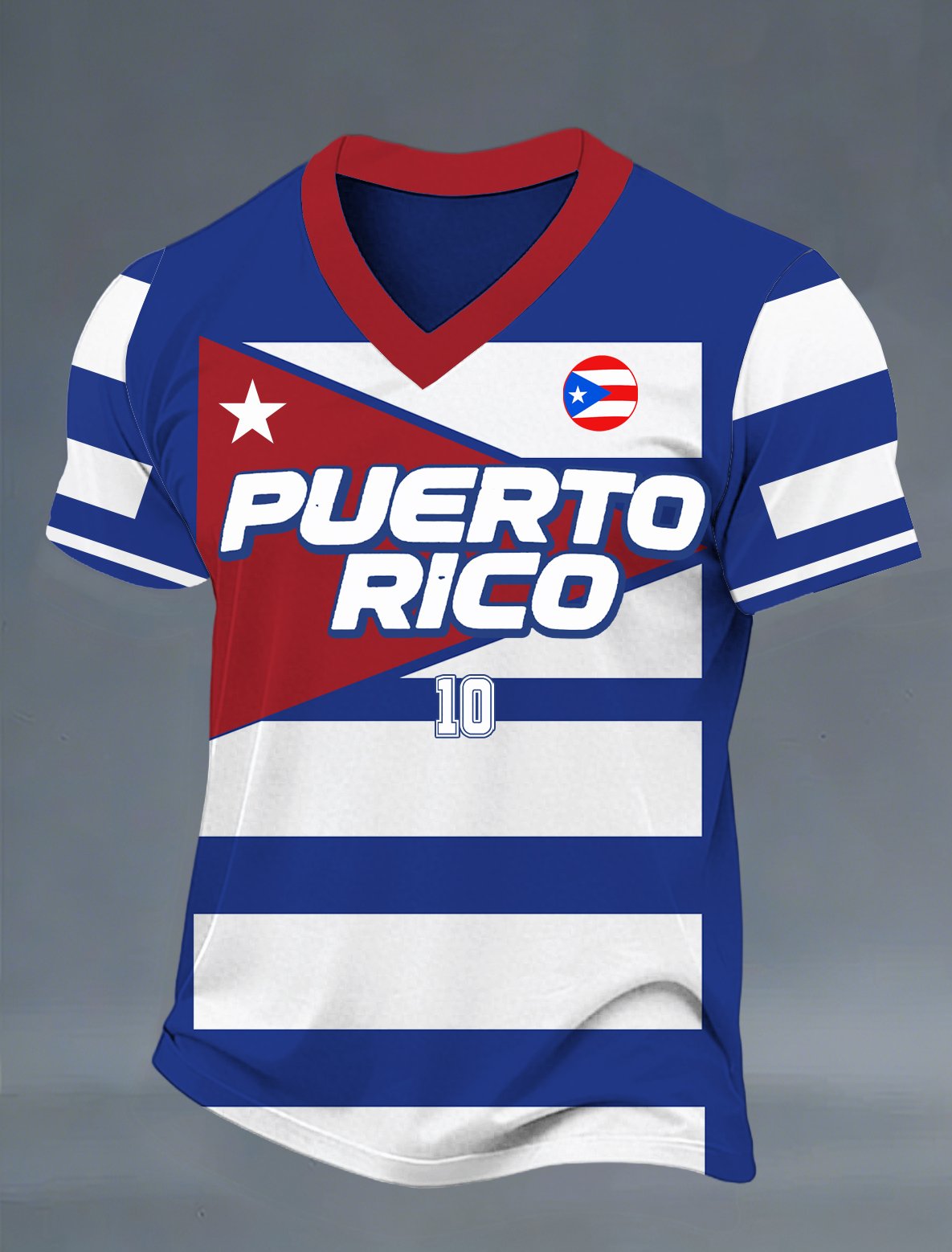 Men's Puerto Rico Baseball Printed T-shirts