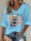 Puerto Rico Singer Boricua Printed Long Sleeve Top