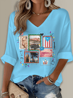 Puerto Rico Singer Boricua Printed Long Sleeve Top