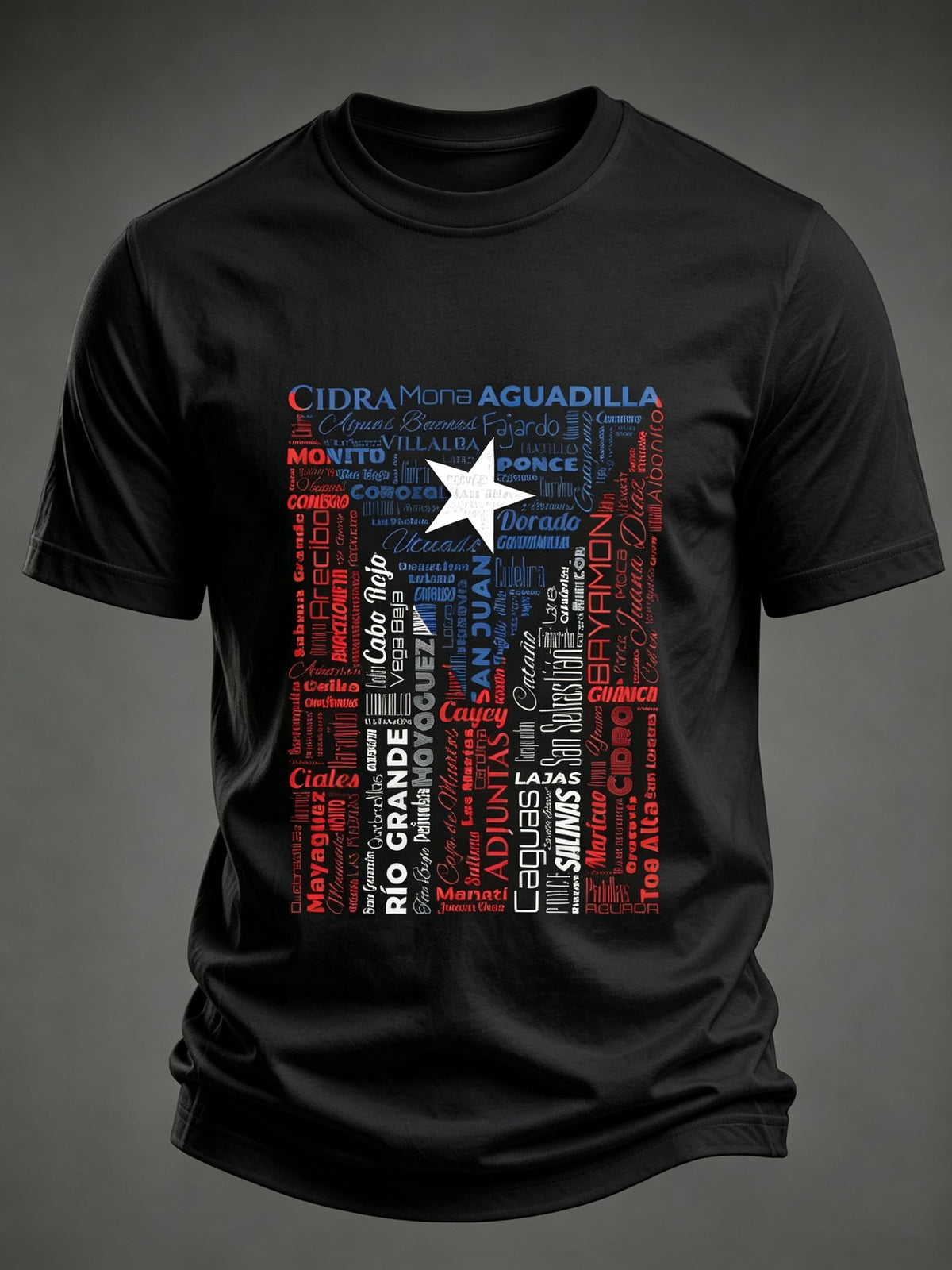 Men's Puerto Rico Print Casual T-shirt