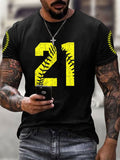 Men's Puerto Rico Baseball Print Short-Sleeve T-Shirt