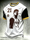Men's Puerto Rico Baseball Print Short-Sleeve T-Shirt
