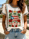 Women's Puerto Rico Print T-Shirt