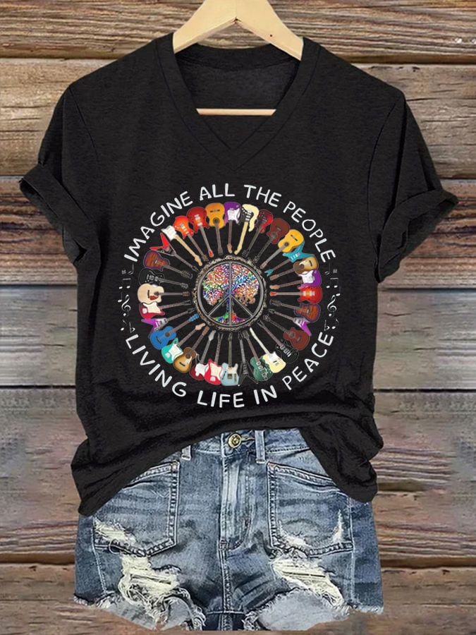 Women's The Band Imagine Printed Casual T-Shirt