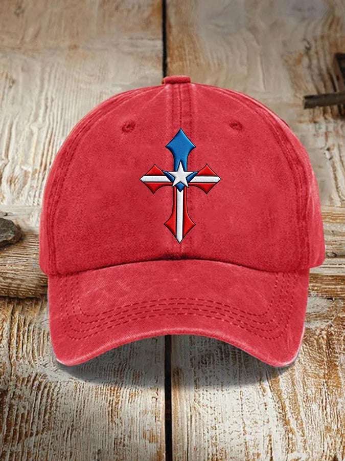 Unisex Texas Flag Cross Baseball Cap