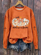 Women's With God All Things Are Possible Print Sweatshirt