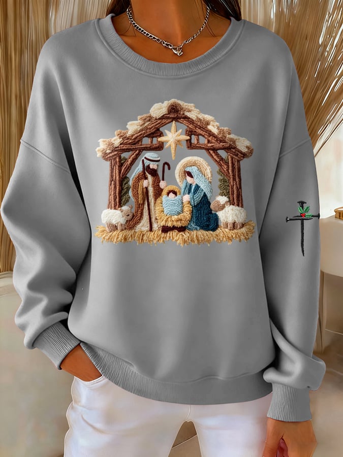 Women's Casual Nativity Sweatshirt