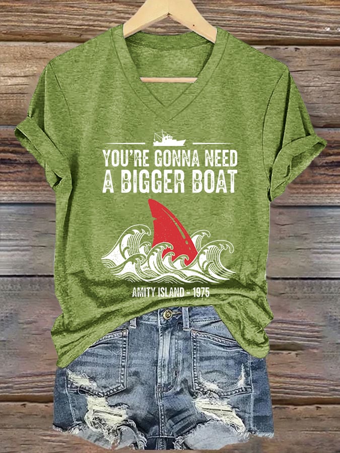 Women's Amity Island 1975 Print T-shirt