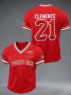 Men's Baseball Print Casual T-Shirt