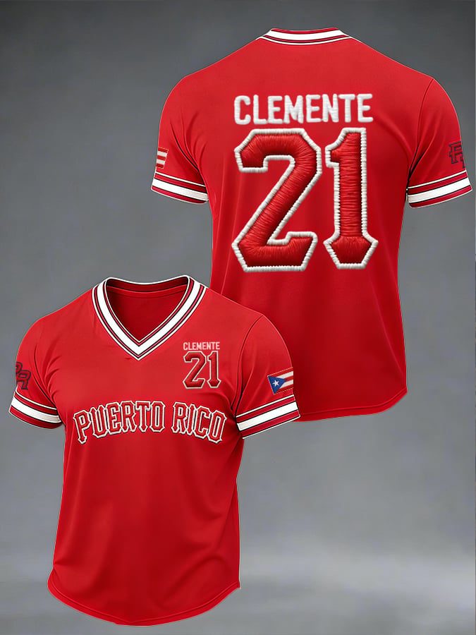 Men's Baseball Print Casual T-Shirt
