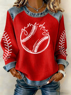 Women's Baseball  Print Hoodie