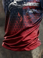 Men's Retro Independence Day Patriot Crew Neck Tank Top