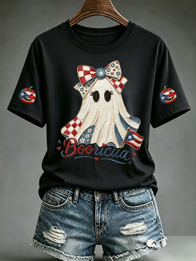Women's Halloween In Puerto Rico Print T-Shirt