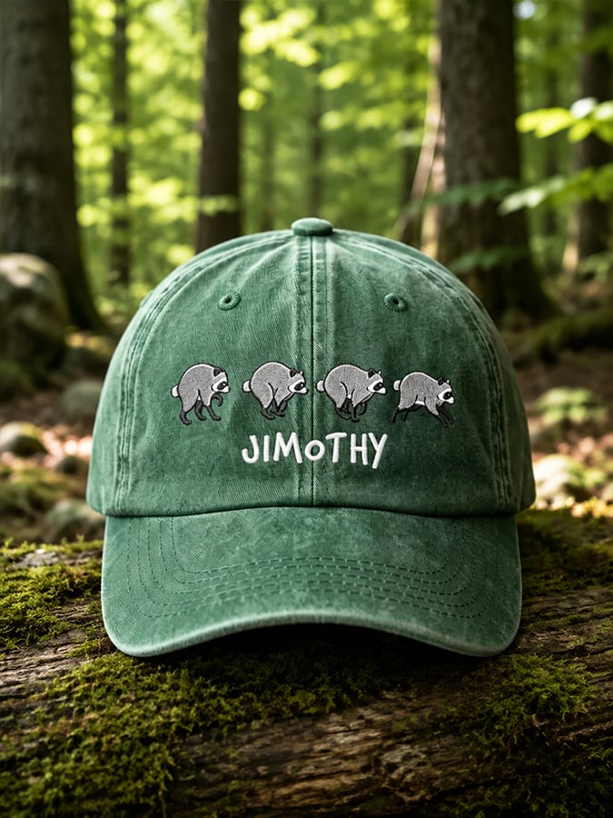 Unisex Jimothy Raccoon Printed Baseball Cap