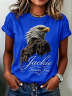 Women'S Casual Bald Eagle "Jackie" Print Top