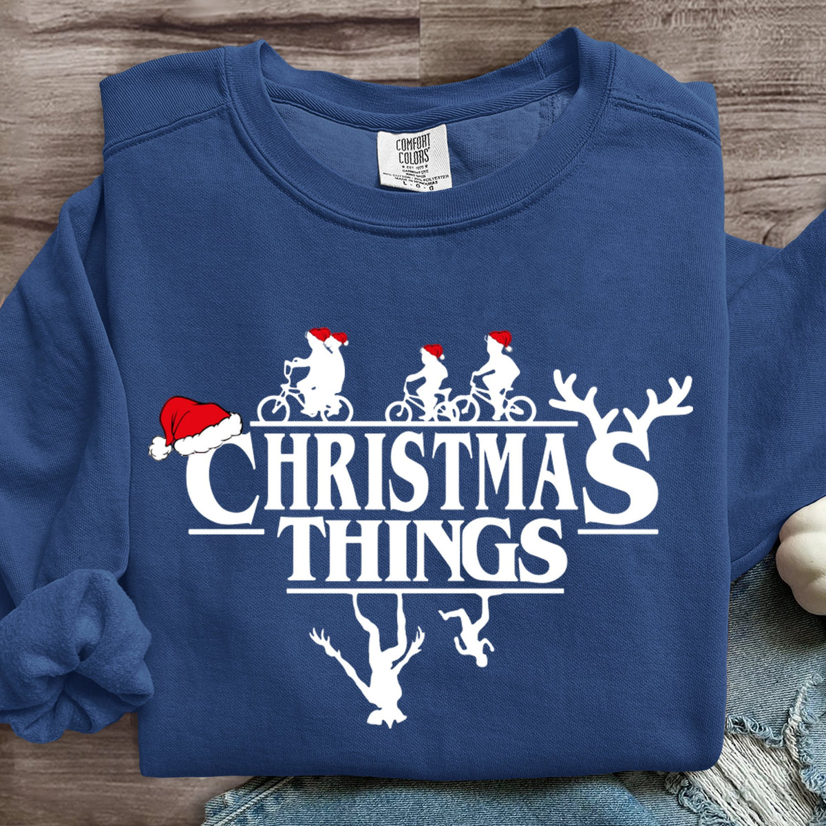 Christmas Things Upside Down Art Print Sweatshirt