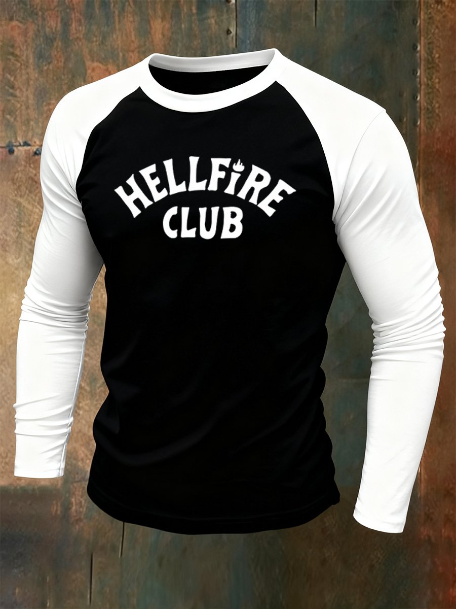 Men's Monster Demon Art Raglan Long-Sleeve T-Shirt