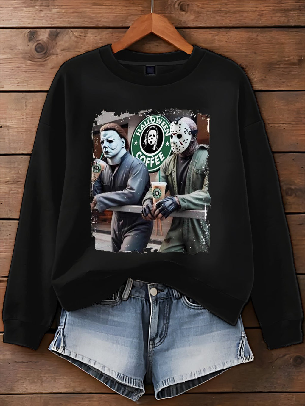 Horror Movies Halloween Art Printed Sweatshirt