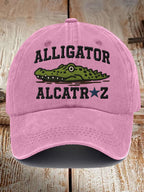 Alligator Alcatraz Funny Florida Everglades Dark Humor  Pride Baseball Cap
