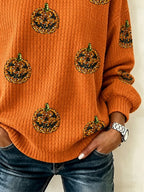 Women's Casual Autumn Printed Pullover Sweatshirt
