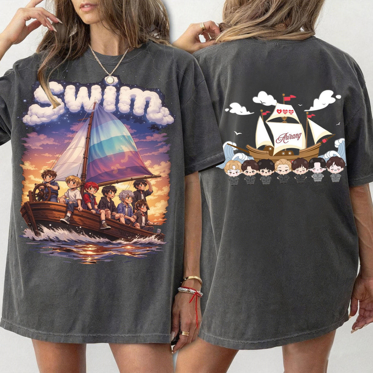 Kpop Music Art Printed Retro T-shirts