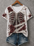 Retro Halloween Artistic Casual T-Shirt