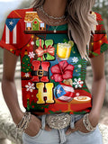Puerto Rico Coquito Christmas Printed T-shirts