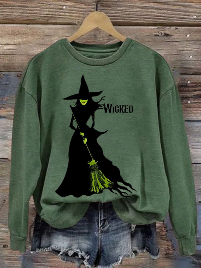 Women's Salem Witch Print Sweatshirt