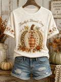 Women's Casual Just Breathe Print Short-Sleeve T-Shirt