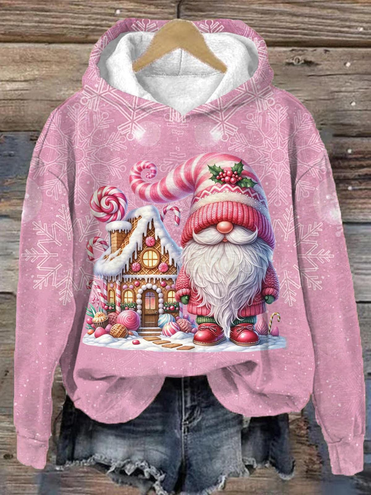 Women's Christmas Santa Print Casual Sweatshirt
