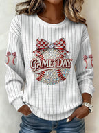 Women's Baseball  Print Hoodie
