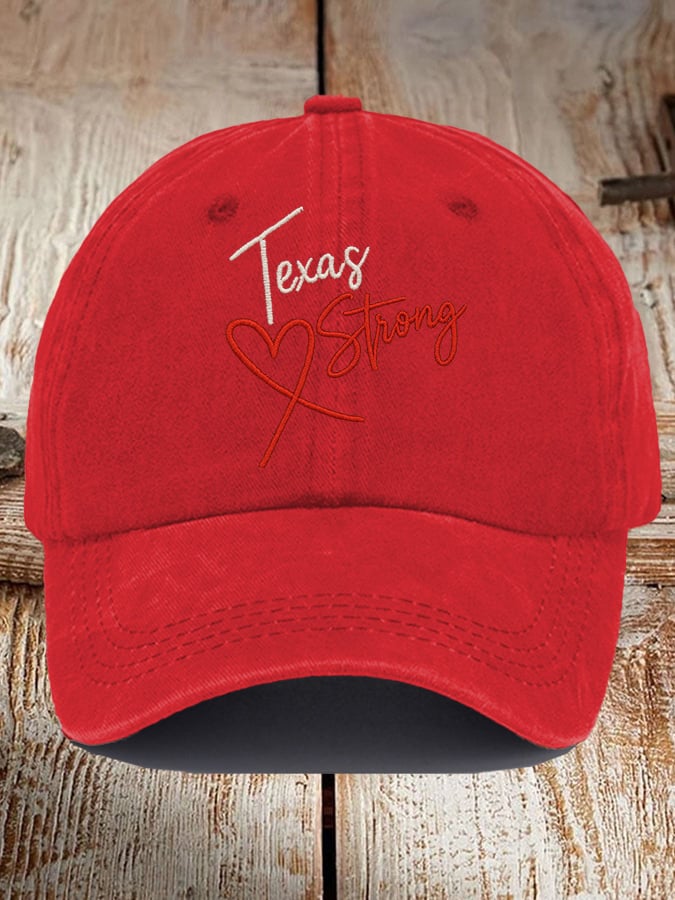 Retro Texas Strong Print Baseball Cap
