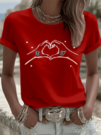 Women's Hot Spot Print Crew Neck T-shirt