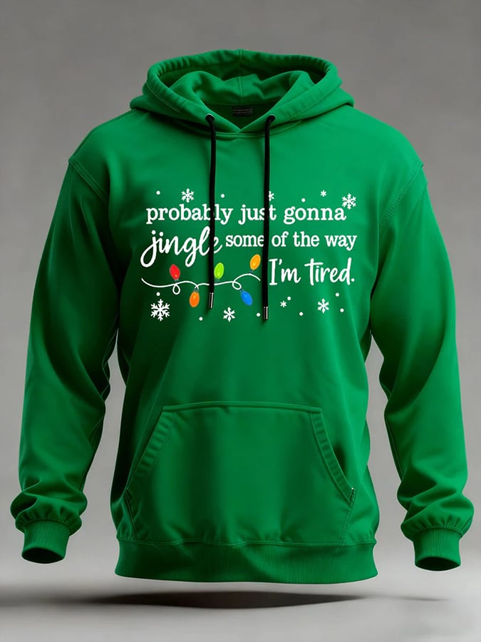 Men's Vintage Christmas Print Hoodie