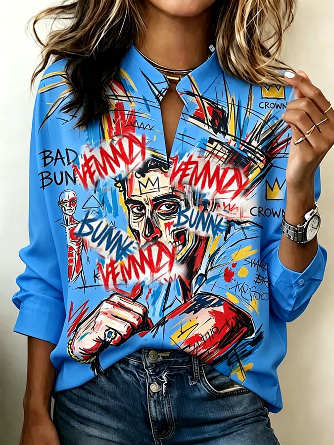 Women's Creative Leisure Print Shirt