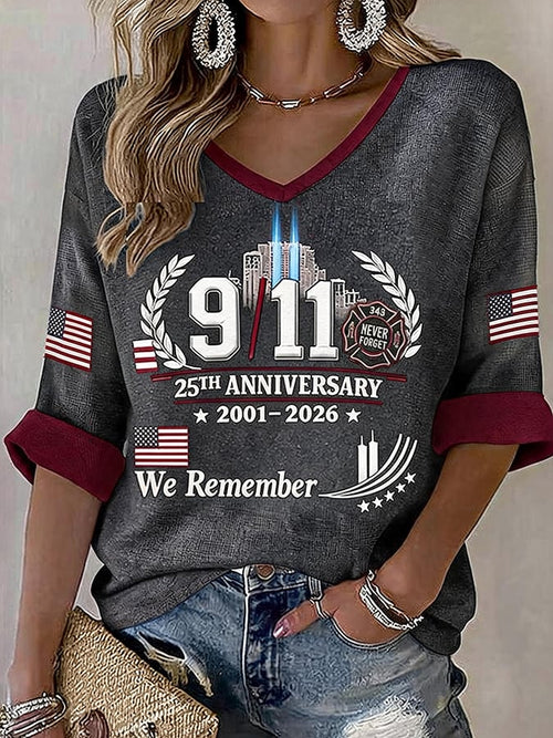 9.11 Never Forget Printed T-Shirts