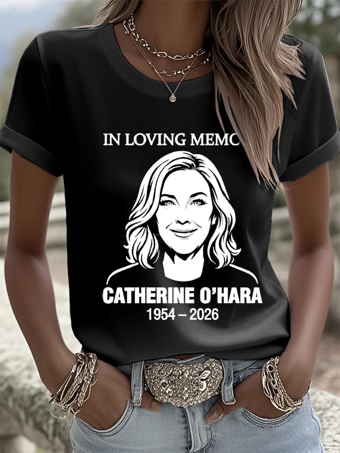 Commemorating Her Printed Short-Sleeved T-Shirt