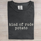 Kind Of Rude Potato Funny Thanksgiving Couples Art Print T-Shirt